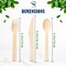 360 PCS Disposable Wooden Cutlery Set - Biodegradable Cutlery Set with Wooden Spoons, Forks, and Knives - Compostable Cutlery Wooden Utensils for Parties, Camping, and Picnic